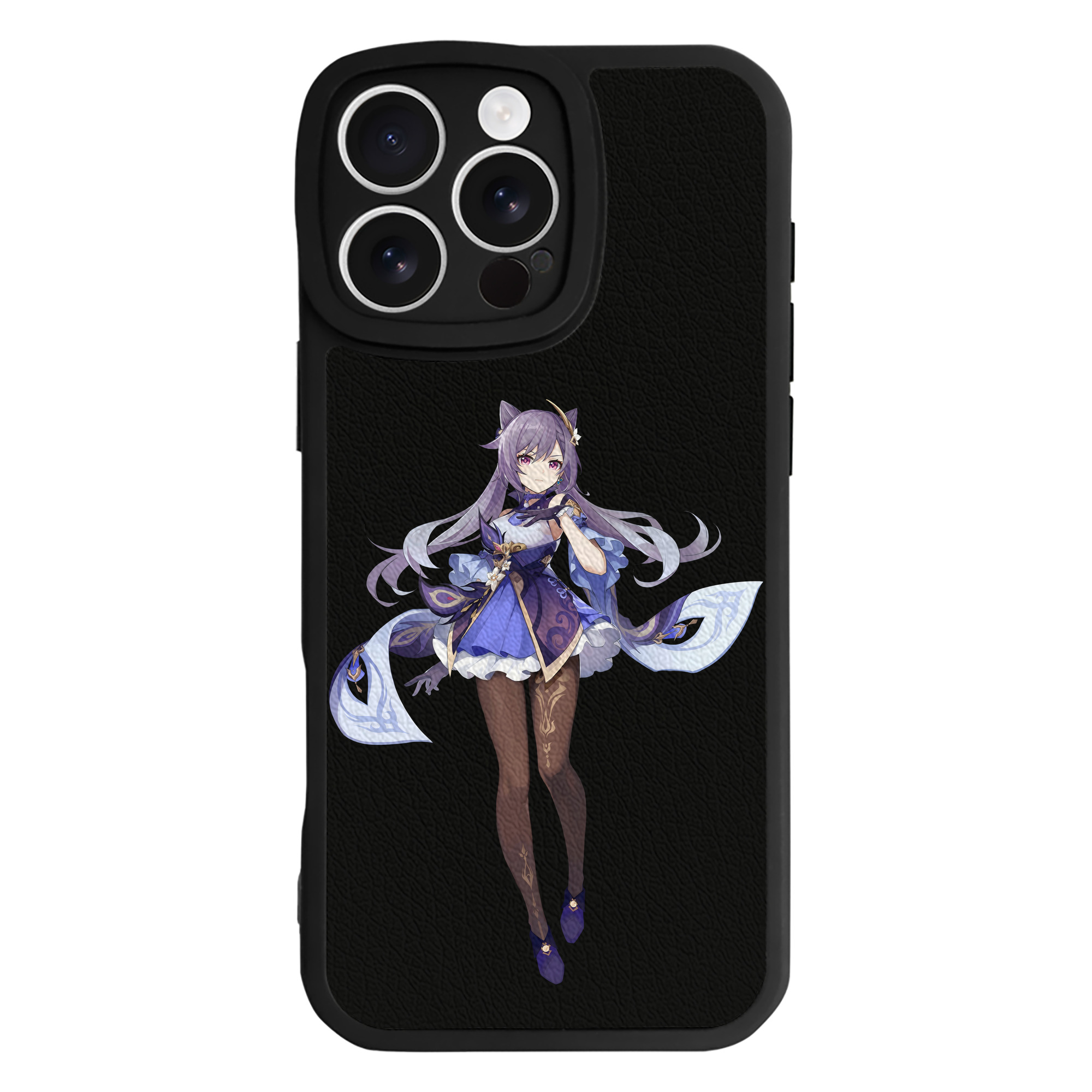 げんし神 刻晴 こくせい genshin Kokusei 【iPhone 16シリーズ対応】シリコンスマホケース（レザー調） 材質：シリコン